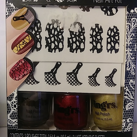 3 Fing'rs Nail Art Kits.  Get Spotted, So Sequins, and Lace-up. All 3 just $15 - Picture 4 of 8